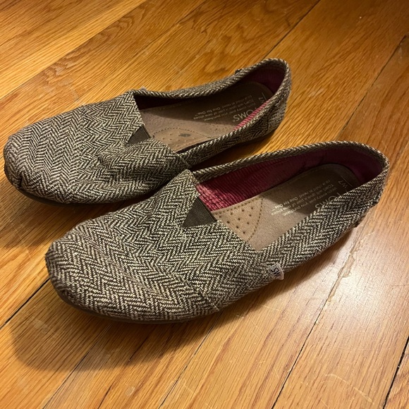 Brown & gold glitter herringbone TOMS - Picture 2 of 4